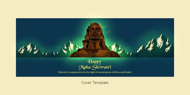 Modèle De Conception De Page De Couverture Du Festival Indien Heureux Maha Shivratri