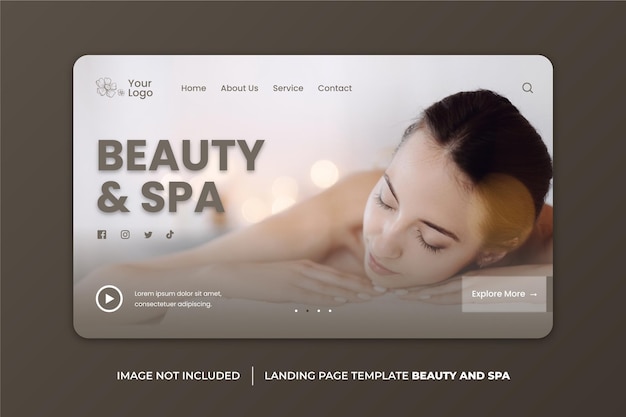 Modèle De Conception De Page De Destination Beauté Et Spa