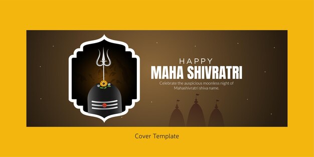 Modèle De Conception De Page De Garde Traditionnelle Happy Maha Shivratri