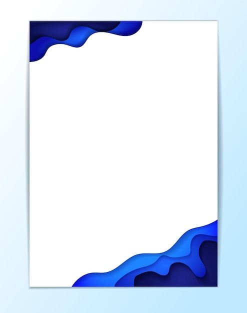Modèle de conception de papier à en-tête d'affaires moderne bleu Modèle de papier à en-tête de conception abstrait vecteur