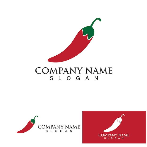 Modèle De Conception De Piment Logo Icône Vector Illustration