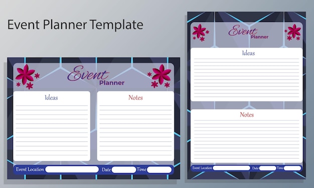 Modèle De Conception De Planification D'événement élégant