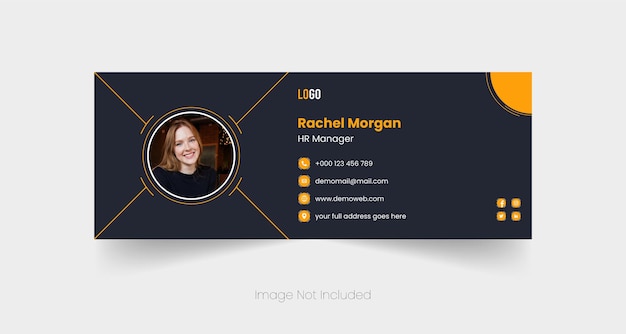 Modèle de conception de signature d'e-mail ou de pied de page d'e-mail