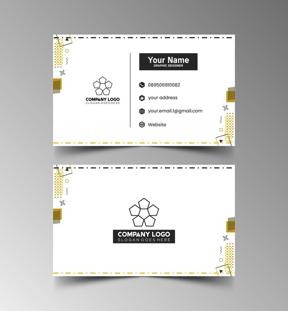 Modèle de conception simple du nom et de la carte d'identité 5