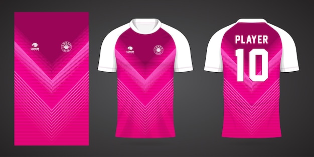 Modèle De Conception De Sport Maillot De Football Rose