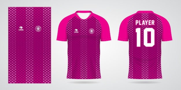 Modèle De Conception De Sport Maillot De Football Rose