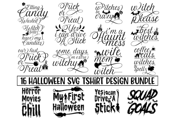 Le Modèle De Conception Svg D'halloween