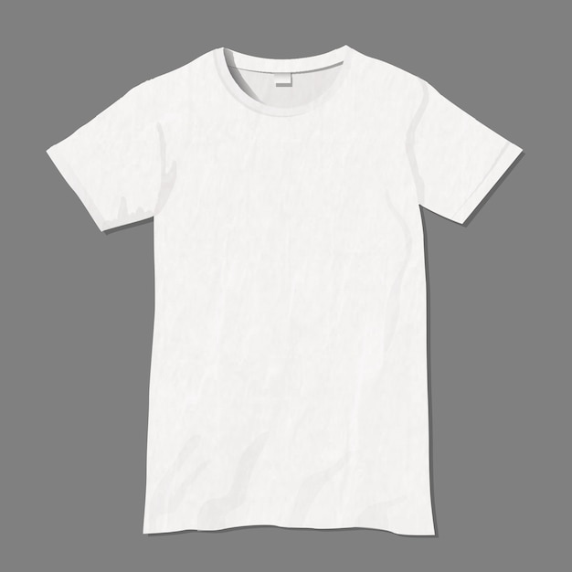 Vecteur modèle de conception de t-shirt blanc