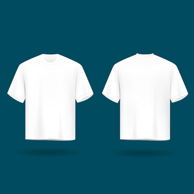 Modèle de conception de T-shirt en couleur blanche