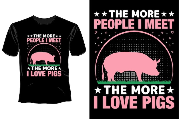 Modèle De Conception De T-shirt Porcs