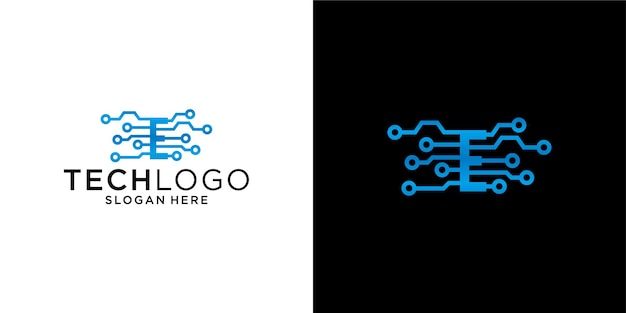 Modèle De Conception De Technologie De Logo E