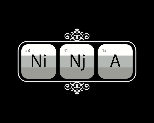 Modèle de conception de tshirt formule chimie Ninja