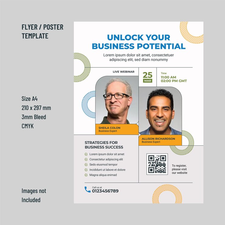 Vecteur modèle de conception de vecteur de flyer d'atelier en ligne de marketing numérique