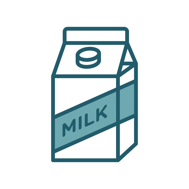 modèle de conception de vecteur d'icône de lait simple et propre