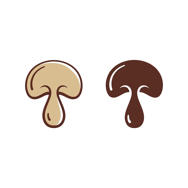 Modèle De Conception De Vecteur D'icône De Logo De Champignon