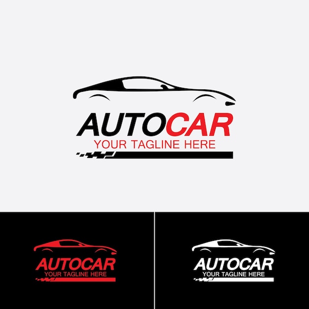 Modèle de conception de vecteur d'icône de symbole de logo de voiture automatique