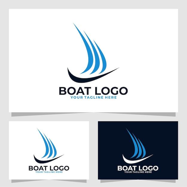 Modèle de conception de vecteur de logo de bateau