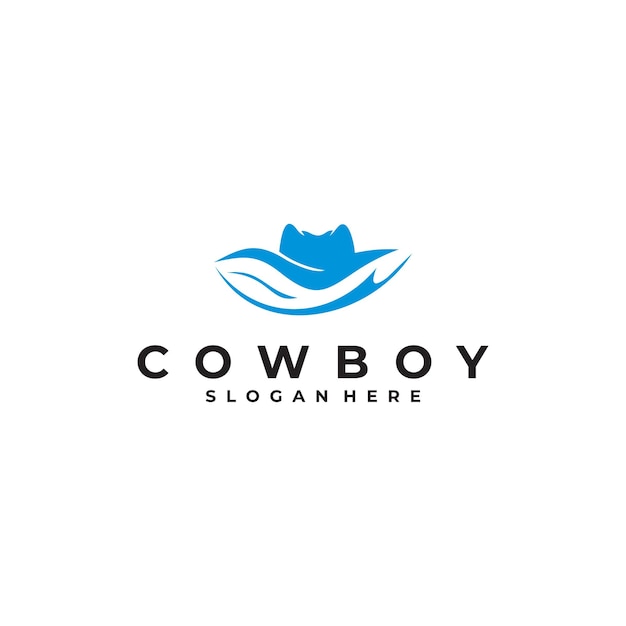 Modèle De Conception De Vecteur De Logo De Cow-boy