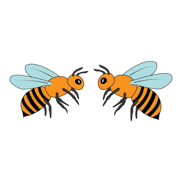 Modèle De Conception De Vecteur De Logo D'icône D'abeille