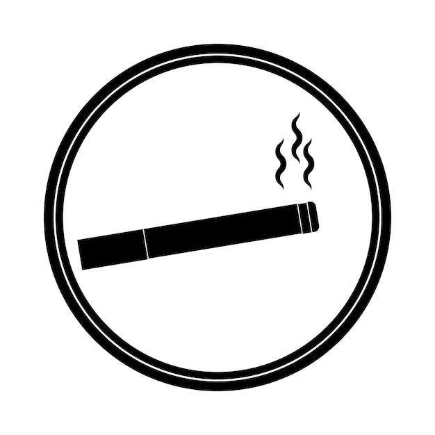 Vecteur modèle de conception de vecteur de logo d'icône de cigarette