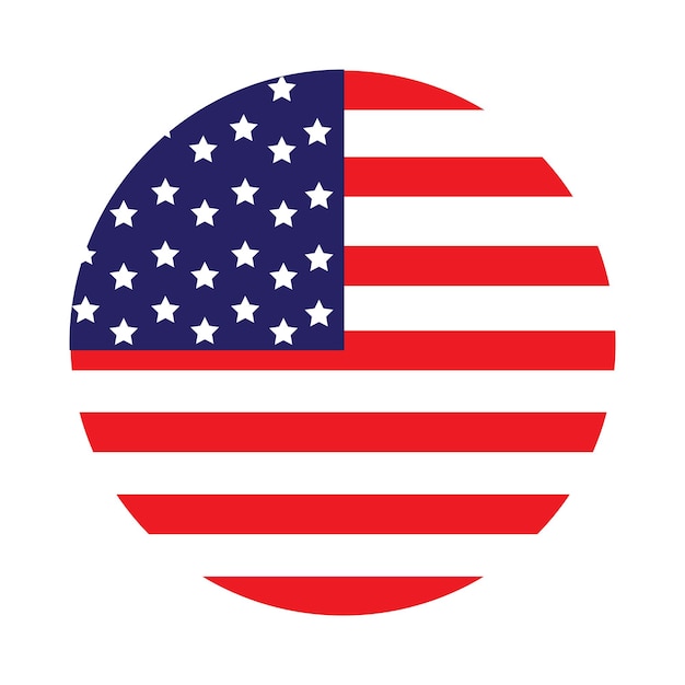 Vecteur modèle de conception de vecteur de logo d'icône de drapeau des états-unis
