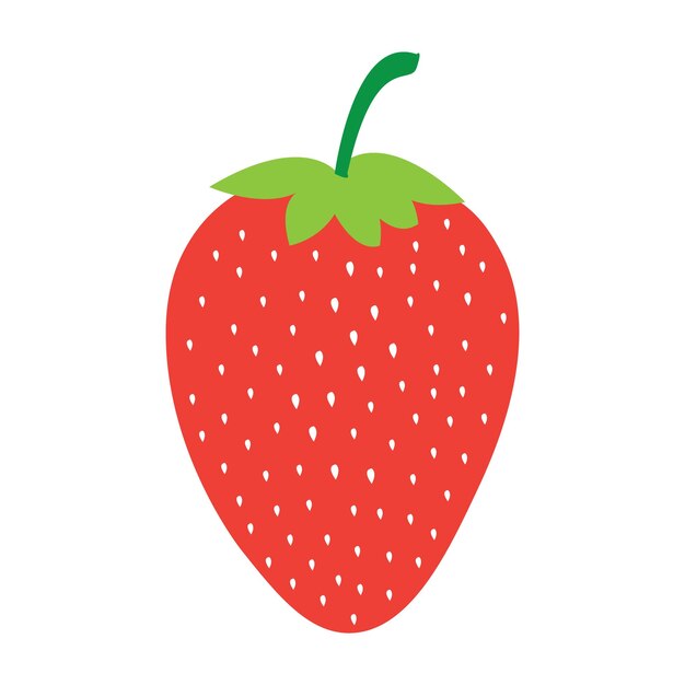 Modèle de conception de vecteur de logo icône fraise