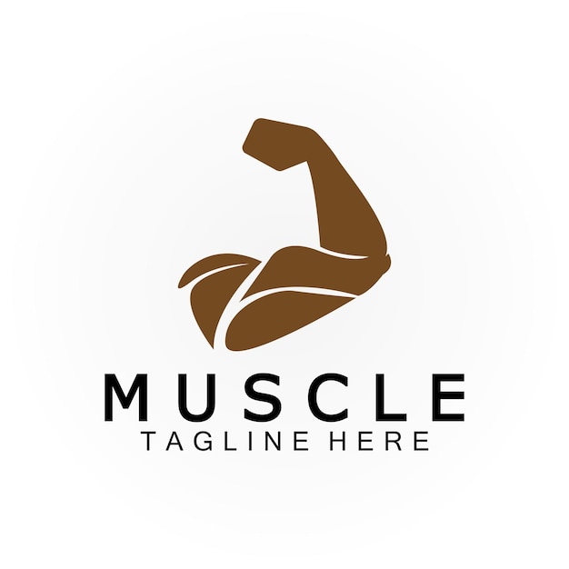 Vecteur modèle de conception de vecteur de logo d'icône de muscle de biceps