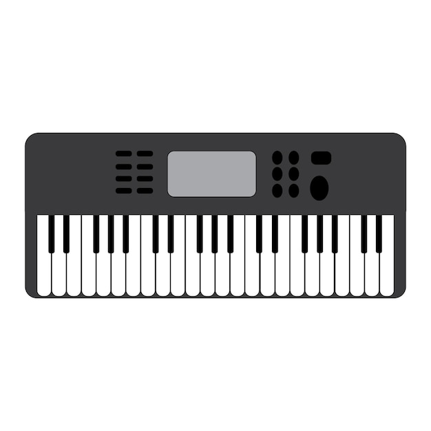 Modèle de conception de vecteur de logo d'icône de piano