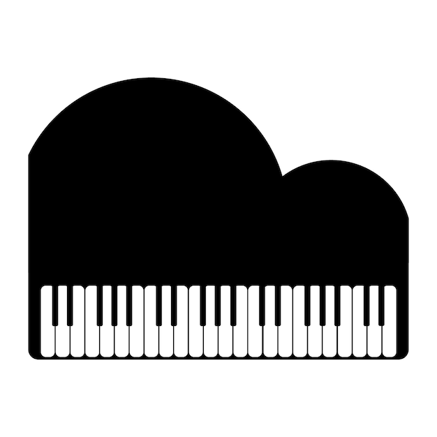 Modèle De Conception De Vecteur De Logo D'icône De Piano