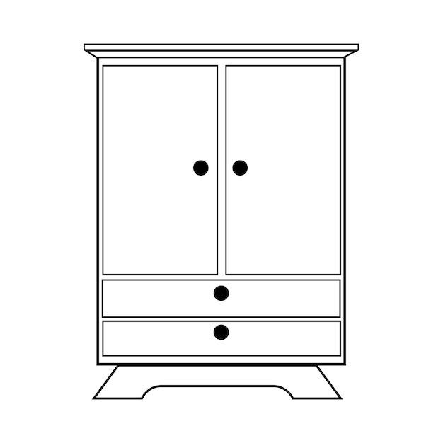 Modèle de conception de vecteur de logo d'icône de placard