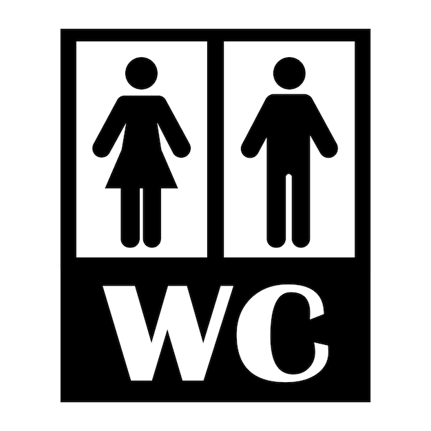 Modèle De Conception De Vecteur De Logo D'icône De Toilette