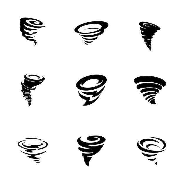 Modèle De Conception De Vecteur De Logo D'icône De Tornade