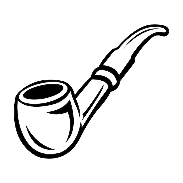 Modèle de conception de vecteur de logo d'icône de tuyau de fumer