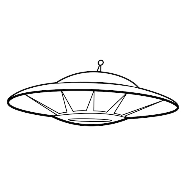 Modèle De Conception De Vecteur De Logo D'icône De Vaisseau Spatial Extraterrestre