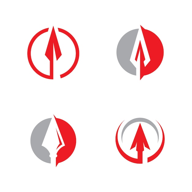 Modèle de conception de vecteur de logo de lance