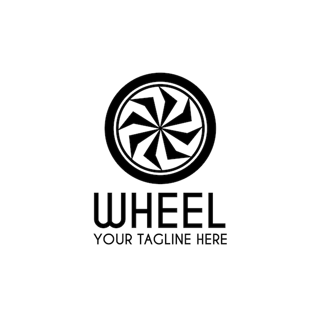 Vecteur modèle de conception de vecteur de logo de roue