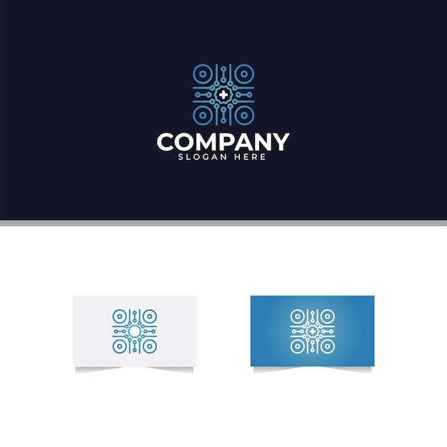Modèle de conception de vecteur de Logo Tech