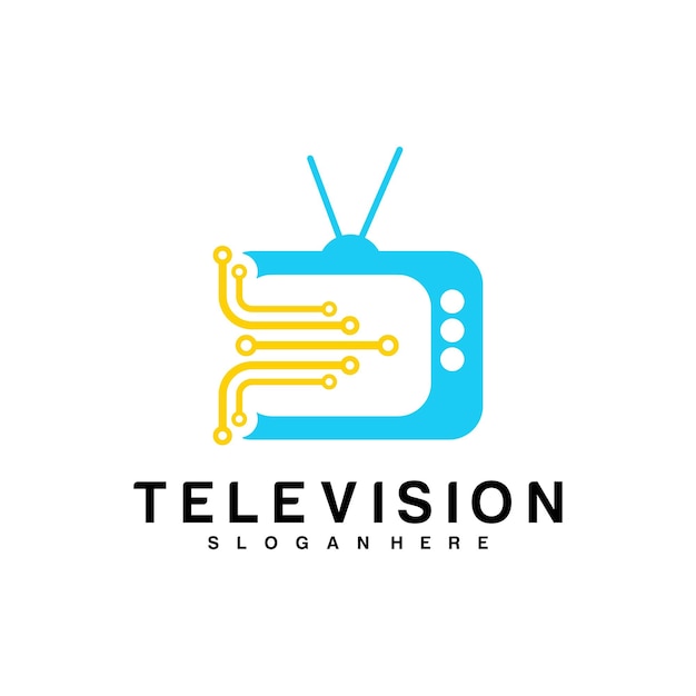 Vecteur modèle de conception de vecteur de logo de télévision