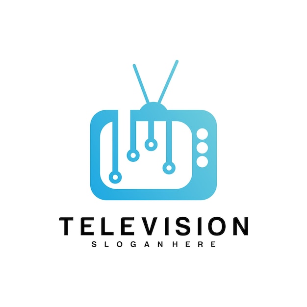 Vecteur modèle de conception de vecteur de logo de télévision