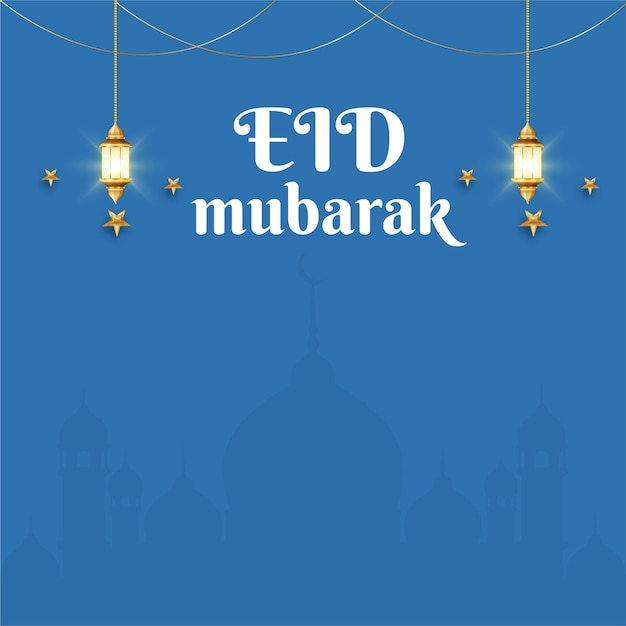 modèle de conception vectoriel gratuit d'Eid Mubarak