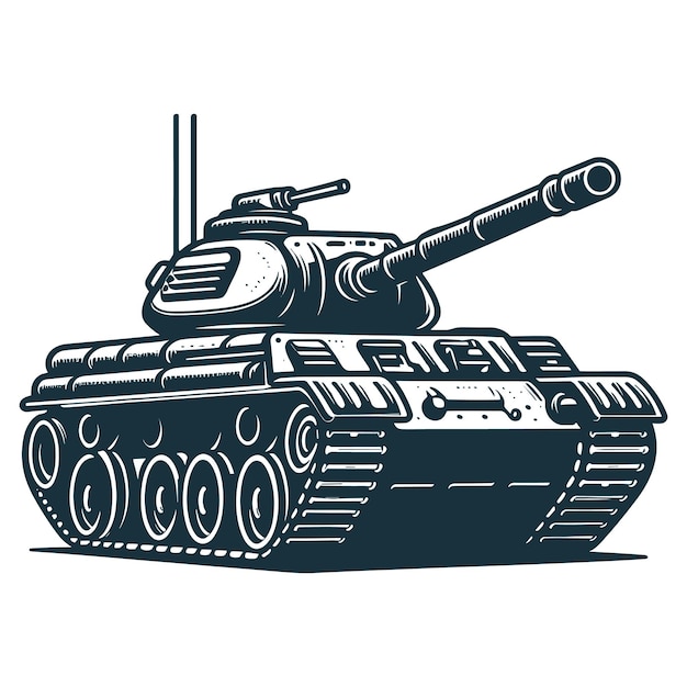 Vecteur modèle de conception vectorielle d'art 3d militaire de chars isolé