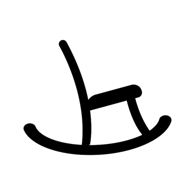 Modèle De Conception Vectorielle Du Logo De L'icône De La Chaise à Bascule