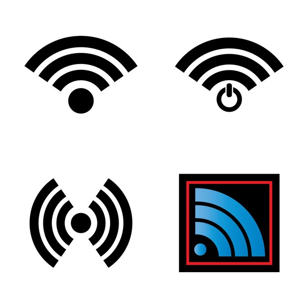 modèle de conception vectorielle du logo de l'icône wifi