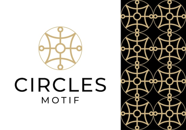 Modèle De Conception Vectorielle De L'icône De L'art De La Ligne De Cercle Du Logo