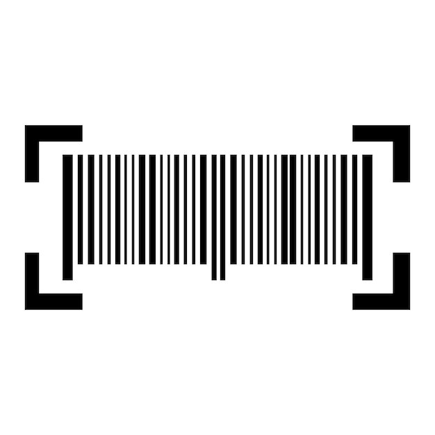 modèle de conception vectorielle de l'icône du logo des codes à barres