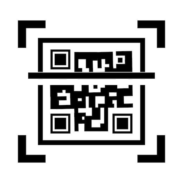 modèle de conception vectorielle de l'icône du logo des codes à barres