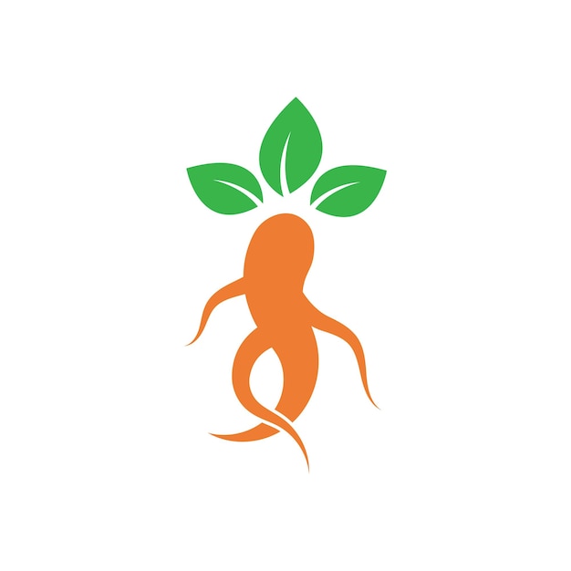 Modèle De Conception Vectorielle De L'icône Du Logo Du Ginseng