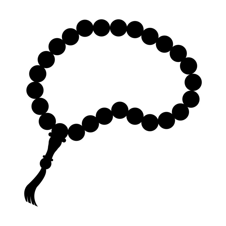 Vecteur modèle de conception vectorielle de l'icône du logo de la perle de prière