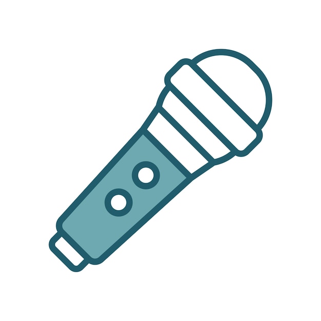 modèle de conception vectorielle de l'icône de microphone simple et propre