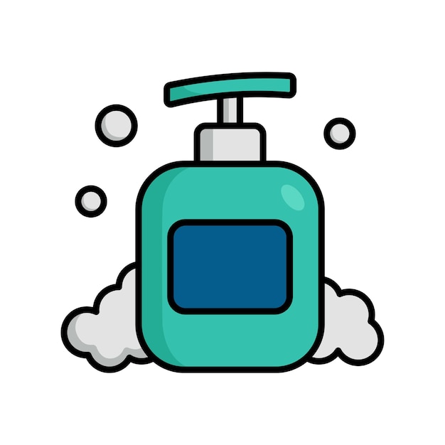 modèle de conception vectorielle de l'icône de shampooing simple et propre